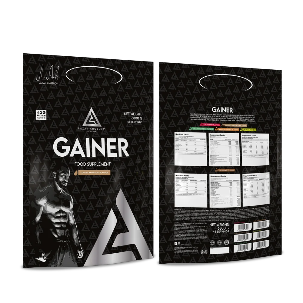 LA Nutrition Gainer 6800g — 75 Doses Prise de Masse Longue Durée — Cookies & Cream — ReservoirProt.fr