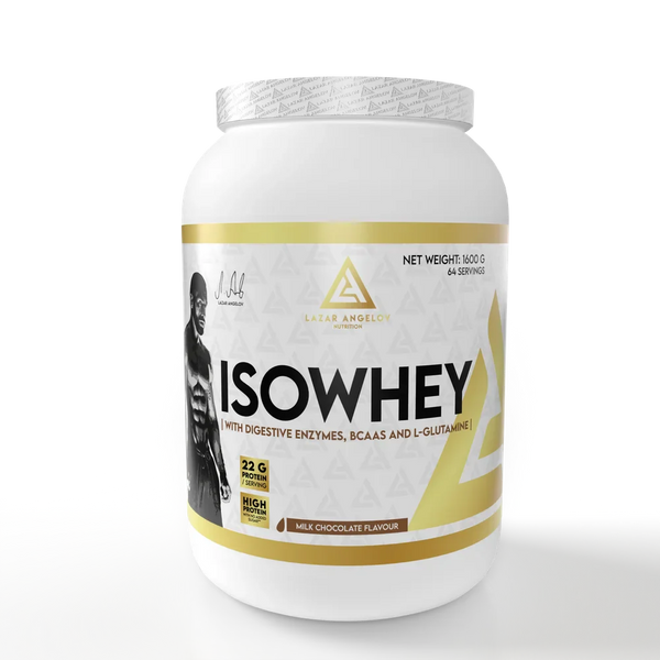 LA Nutrition IsoWhey 1,6kg Whey Isolate Chocolat au Lait - vue de face