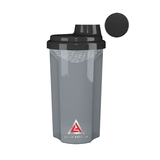 Shaker Lazar Angelov 700ml étanche noir avec logo rouge